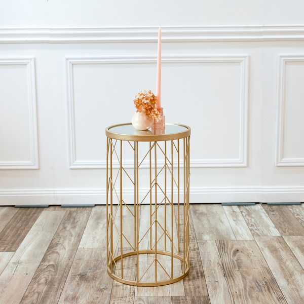 Mirror Top Gold Side Table Small For The Unique